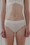 BASERANGE Stretch Flared Briefs UNEL Collection Ribbed Cotton Portugal BAS-UNEL-RB-000-HUIVAI Off-white